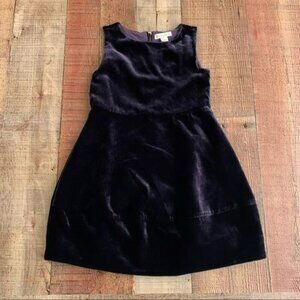 Crewcuts girls size 4 black velvet tank top swing dress